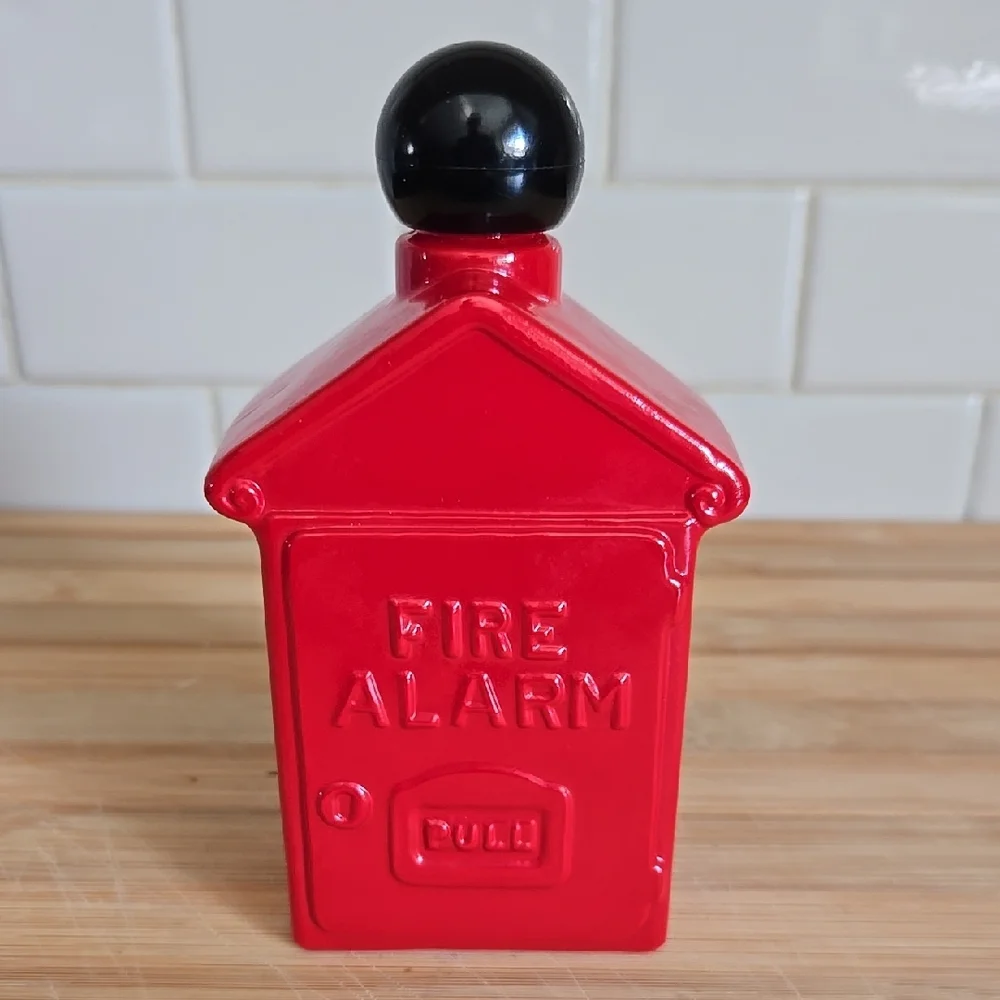 Vintage Avon Red Fire Alarm Glass 